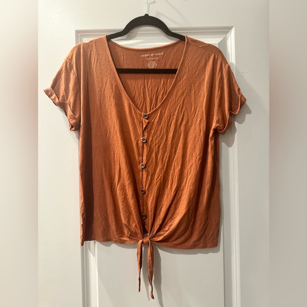 American Eagle Soft and Sexy Burnt Orange Shirt